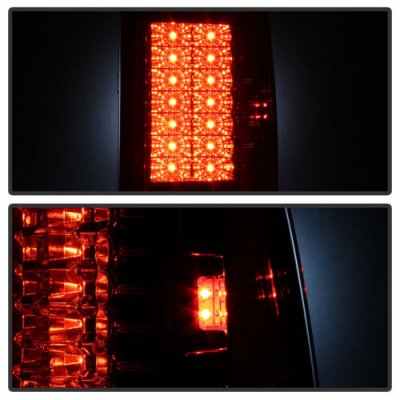 Ford F550 Super Duty 2008-2014 Red and Clear LED Tail Lights