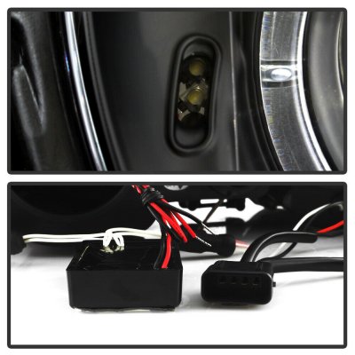 Mercedes Benz CLK 1998-2002 Black Dual Halo Projector Headlights