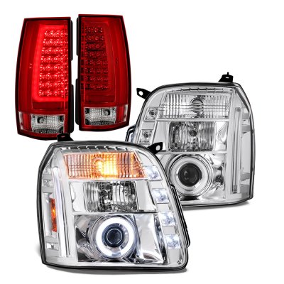 GMC Yukon XL 2007-2014 Halo Projector Headlights Tube LED Tail Lights