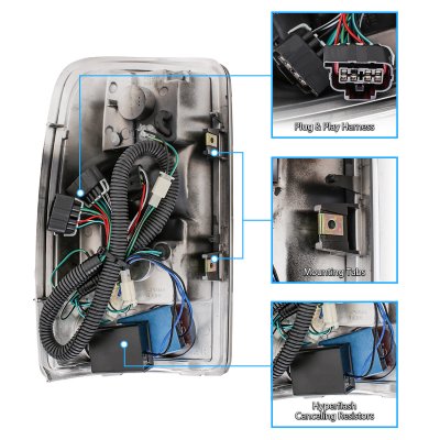 GMC Yukon 2000-2006 Smoked LED Tail Lights