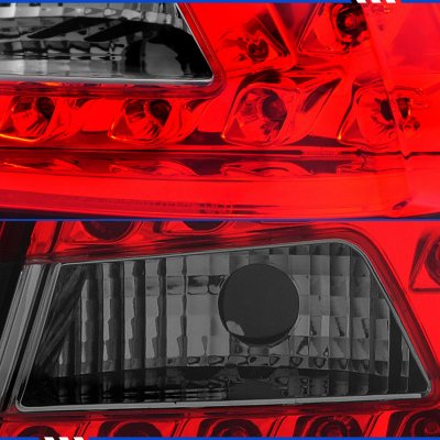Mitsubishi Lancer 2008-2015 LED Tail Lights Red and Smoked
