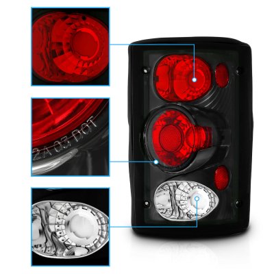 Ford Excursion 2000-2005 Black Custom Tail Lights