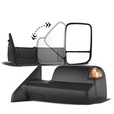 Dodge Ram 1994-1997 New Towing Mirrors Power Smoked Signal Lights