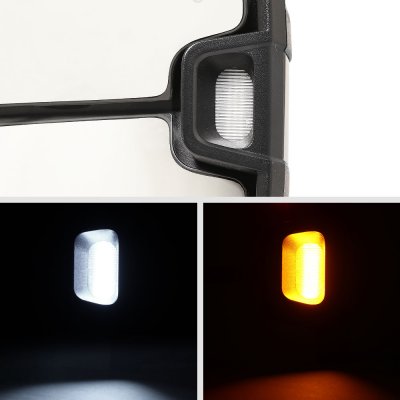 GMC Sierra 2500HD 2015-2019 Power Fold Towing Mirrors Midnight Plus