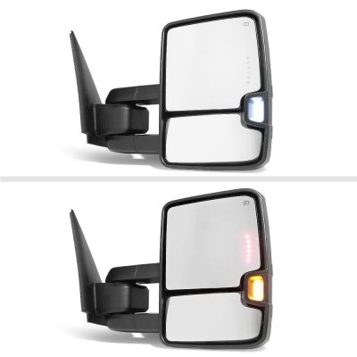 GMC Sierra 2500HD 2015-2019 Power Fold Towing Mirrors Midnight Plus