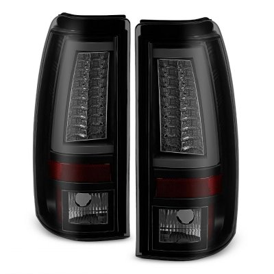 Chevy Silverado 1500HD 2003-2006 Black Smoked LED Tail Lights Tube