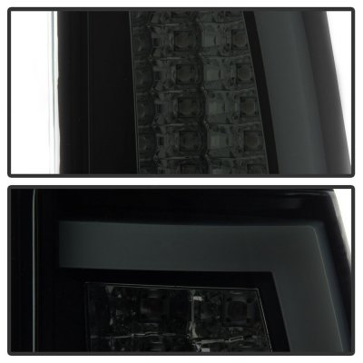 Chevy Silverado 3500 2003-2006 Black Smoked LED Tail Lights Tube