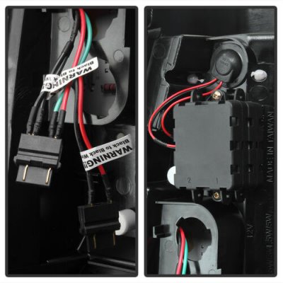 Chevy Silverado 3500 2003-2006 Black Smoked LED Tail Lights Tube