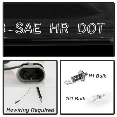 Chevy Silverado 1994-1998 Black Projector Headlights