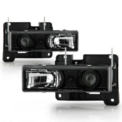 Chevy Silverado 1994-1998 Black Projector Headlights