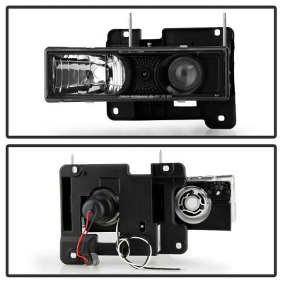GMC Sierra 1988-1998 Black Projector Headlights