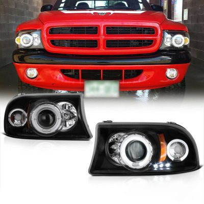 Dodge Durango 1998-2003 Black Projector Headlights