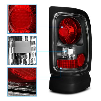 Dodge Ram 1994-2001 Black Custom Tail Lights