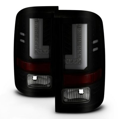 GMC Sierra 1500 2016-2018 Black Smoked LED Tail Lights SS-Series