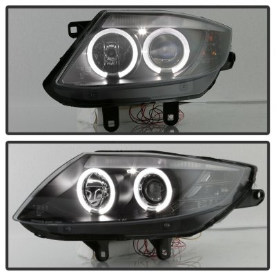 BMW Z4 2003-2008 Black Dual Halo Projector Headlights