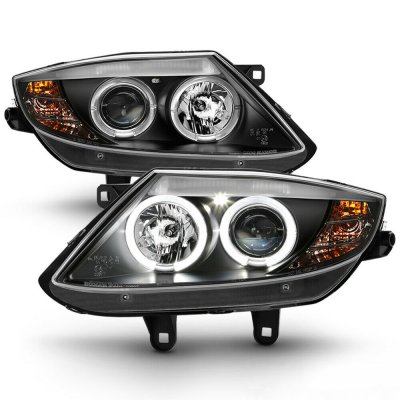 BMW Z4 2003-2008 Black Dual Halo Projector Headlights