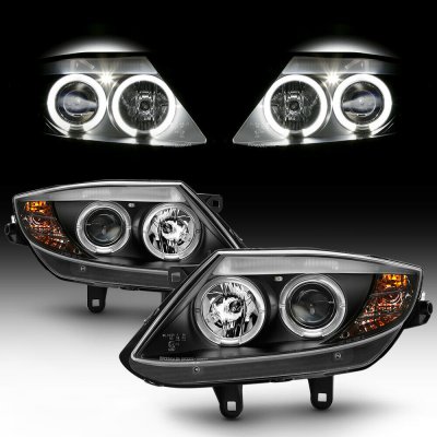 BMW Z4 2003-2008 Black Dual Halo Projector Headlights