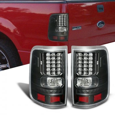Ford F150 2004-2008 Black LED Tail Lights