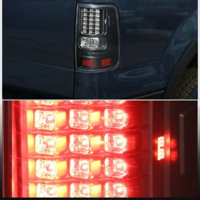 Ford F150 2004-2008 Black LED Tail Lights