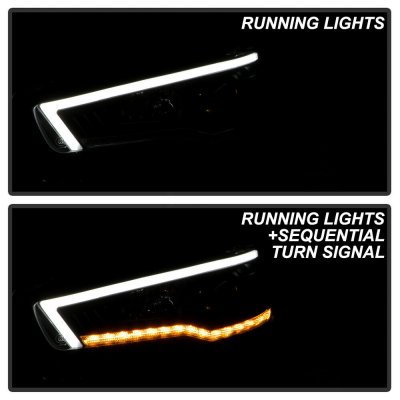 Mitsubishi Lancer 2008-2017 Black Projector Headlights LED DRL Dynamic Signal