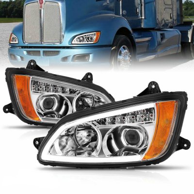 Kenworth T270 2008-2017 Clear Projector Headlights LED DRL
