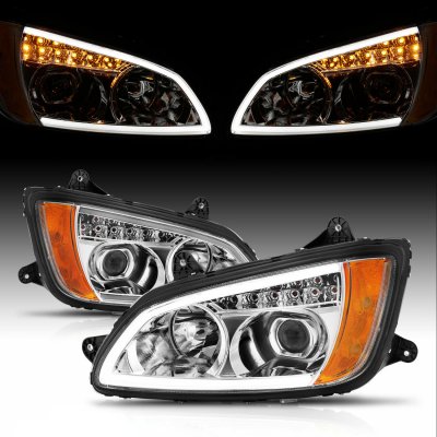 Kenworth T700 2011-2015 Clear Projector Headlights LED DRL