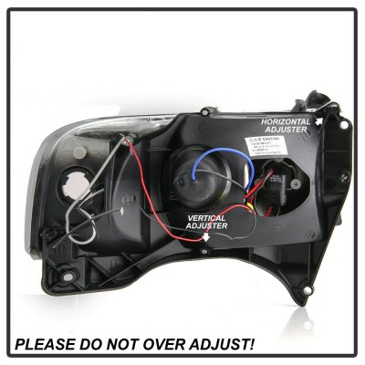 Dodge Ram 1994-2001 Clear Halo Projector Headlights with LED