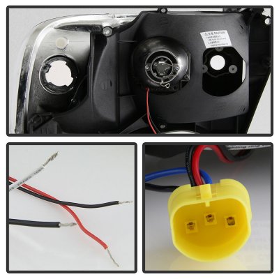 Dodge Ram 1994-2001 Clear Halo Projector Headlights with LED