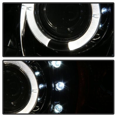 Dodge Ram 1994-2001 Clear Halo Projector Headlights with LED