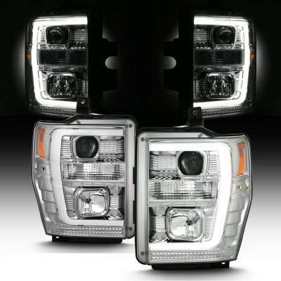 Ford F550 Super Duty 2008-2010 Tube DRL Projector Headlights