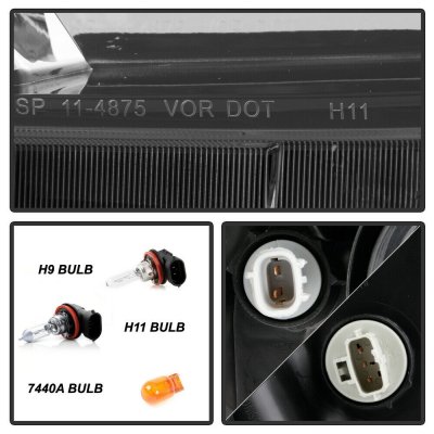 Toyota Tacoma SR 2016-2023 Black Euro Headlights