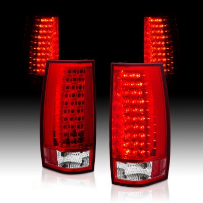 GMC Yukon 2007-2014 Red and Clear LED Tail Lights