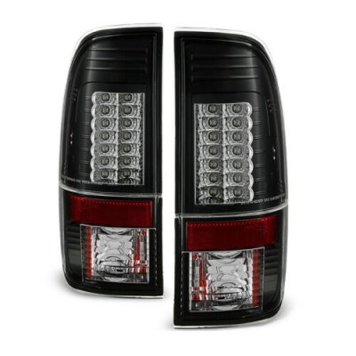 Ford F550 Super Duty 2008-2016 Black LED Tail Lights