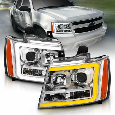 Chevy Avalanche 2007-2013 DRL Projector Headlights LED DRL Dynamic Signal