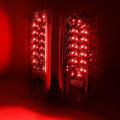 Ford F350 1989-1997 Chrome LED Tail Lights