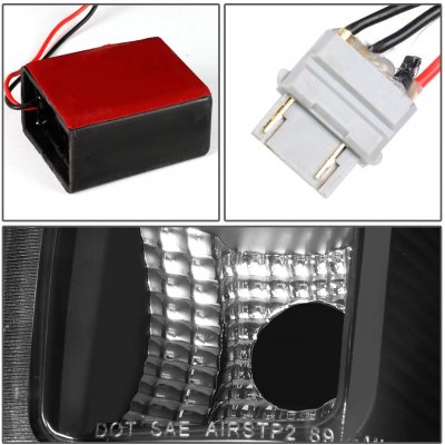 Ford Bronco 1989-1996 Black LED Tail Lights Red Tube