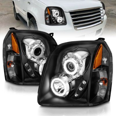 GMC Yukon 2007-2014 Black Projector Headlights Halo