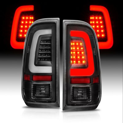 Ford F250 2008-2016 Black Tube LED Tail Lights