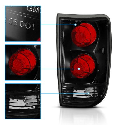 Chevy Blazer 1995-2005 Black Smoked Custom Tail Lights
