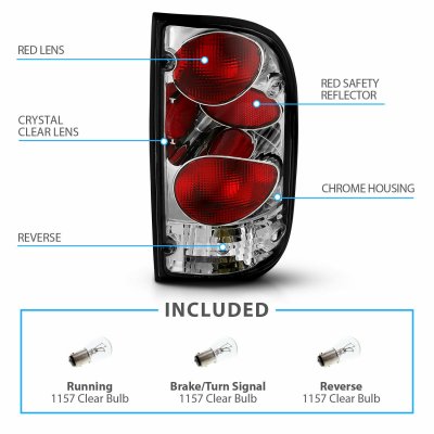 Toyota Tacoma 1995-2000 Chrome Custom Tail Lights