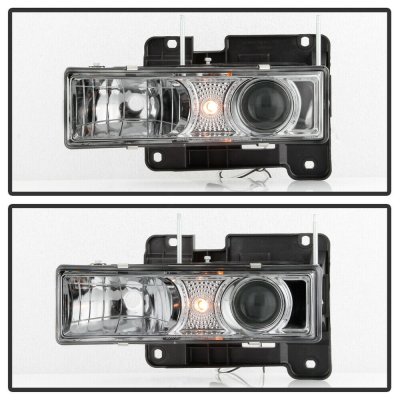 Chevy 2500 Pickup 1988-1998 Clear Projector Headlights