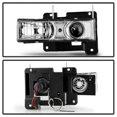 Chevy 3500 Pickup 1988-1998 Clear Projector Headlights