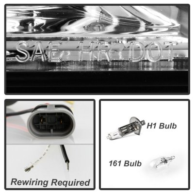 GMC Sierra 3500 1988-1998 Clear Projector Headlights