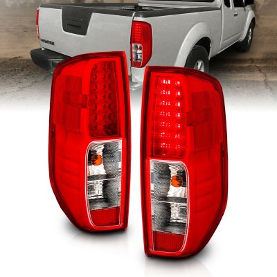 FIT FOR 2005-2013 NISSAN FRONTIER XE SE LE RED CLEAR LED TAIL LIGHTS LAMPS NEW