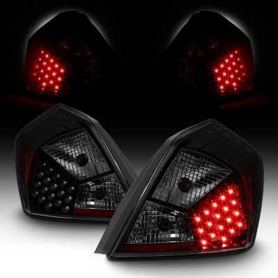 Nissan Altima Sedan 2007-2012 Black Smoked LED Tail Lights