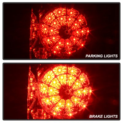 Toyota Tundra 2007-2013 Red and Clear Ring LED Tail Lights