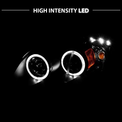 Chevy Cobalt 2005-2010 Projector Headlights Black Halo LED