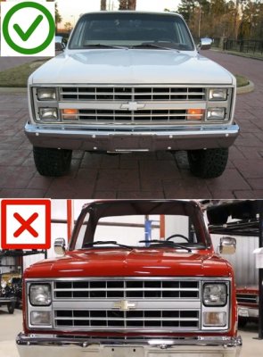 GMC Truck 1981-1987 Full LED Seal Beam Headlight Conversion Low and High Beams