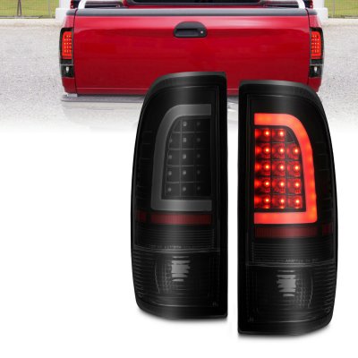 Ford F150 1997-2003 Black Smoked LED Tail Lights Tube