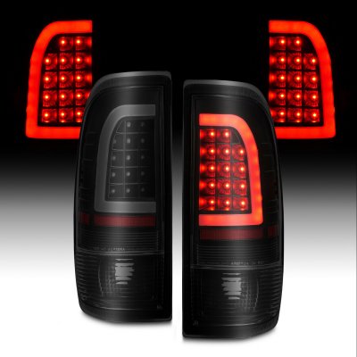 Ford F150 1997-2003 Black Smoked LED Tail Lights Tube